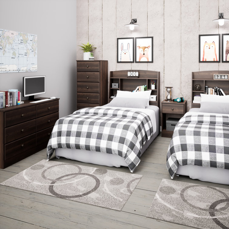 Espresso 55'' Horizontal Double Dresser with Extra Deep Drawers