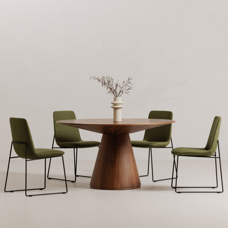 Royale 47" Round Walnut Dining Table for Eight