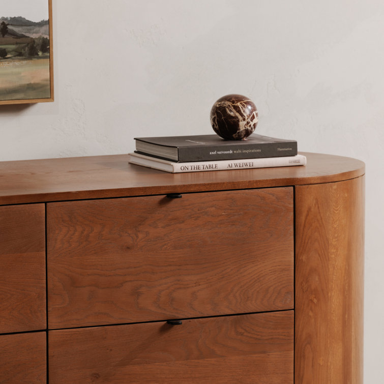 Scandinavian Solid Oak 6-Drawer Dresser with Soft-Close and Felt-Lined Drawers