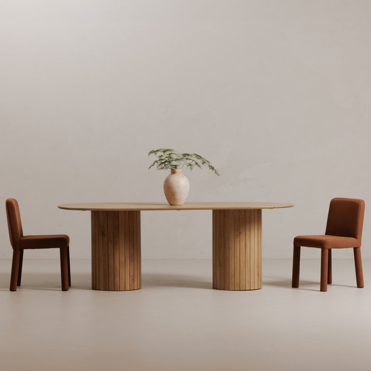 Rust Upholstered Parsons Side Chair Set with Metal Legs