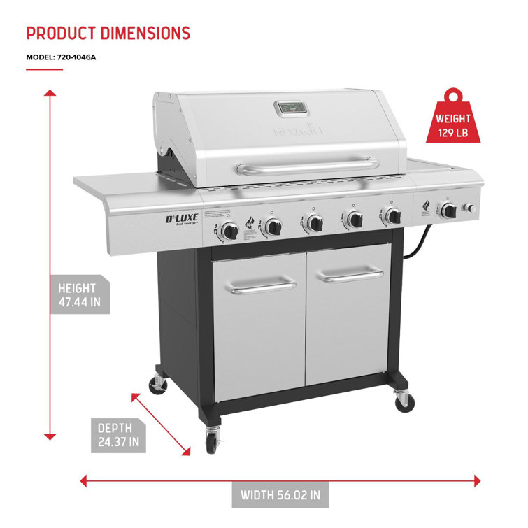 Nexgrill Stainless Steel 5-Burner Propane Grill with Side Burner