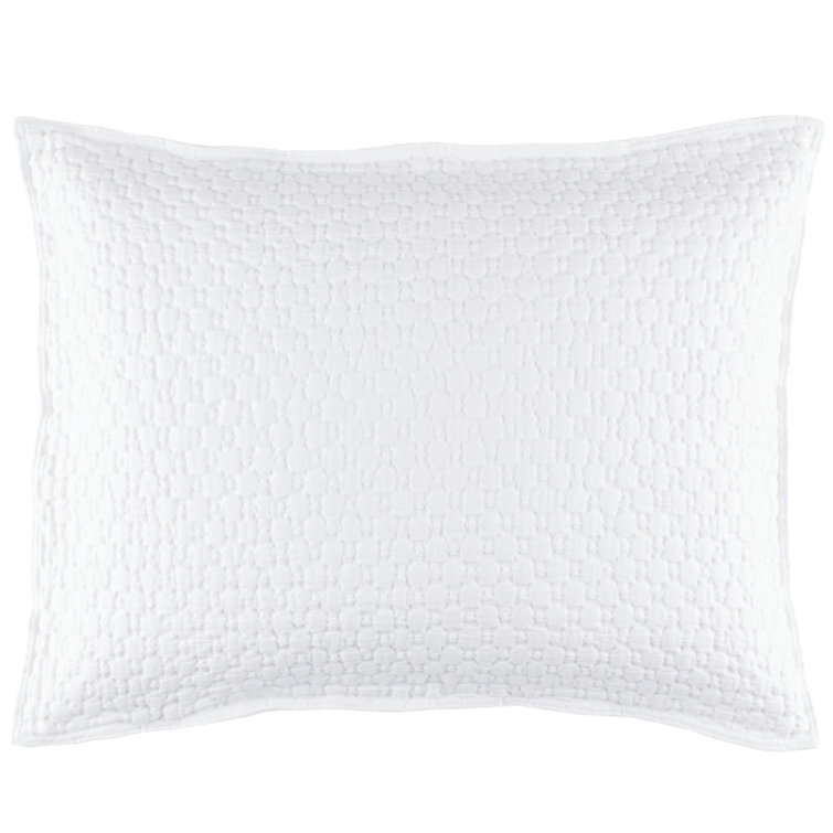 Lodi White Cotton Matelasse Standard Sham