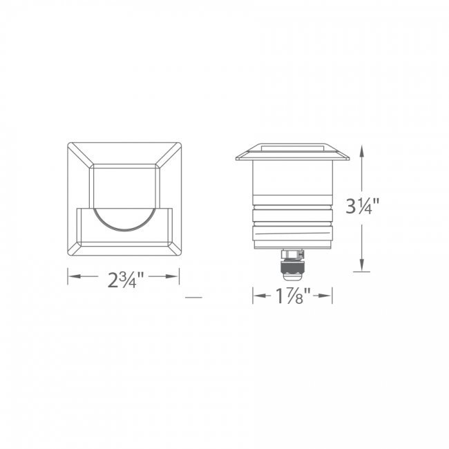 Bronzed Stainless Steel LED Step Light, 2.75"