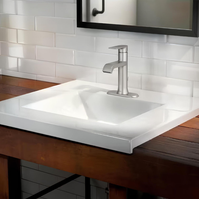 Genta Brushed Nickel Single-Handle Bathroom Faucet