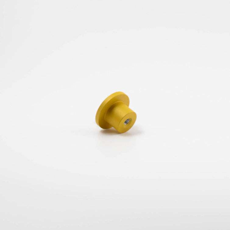 Sunflower Yellow Matte Round Modern Cabinet Knob