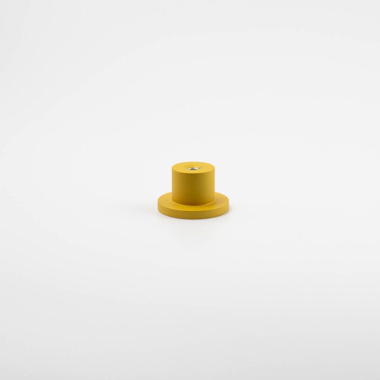 Sunflower Yellow Matte Round Modern Cabinet Knob