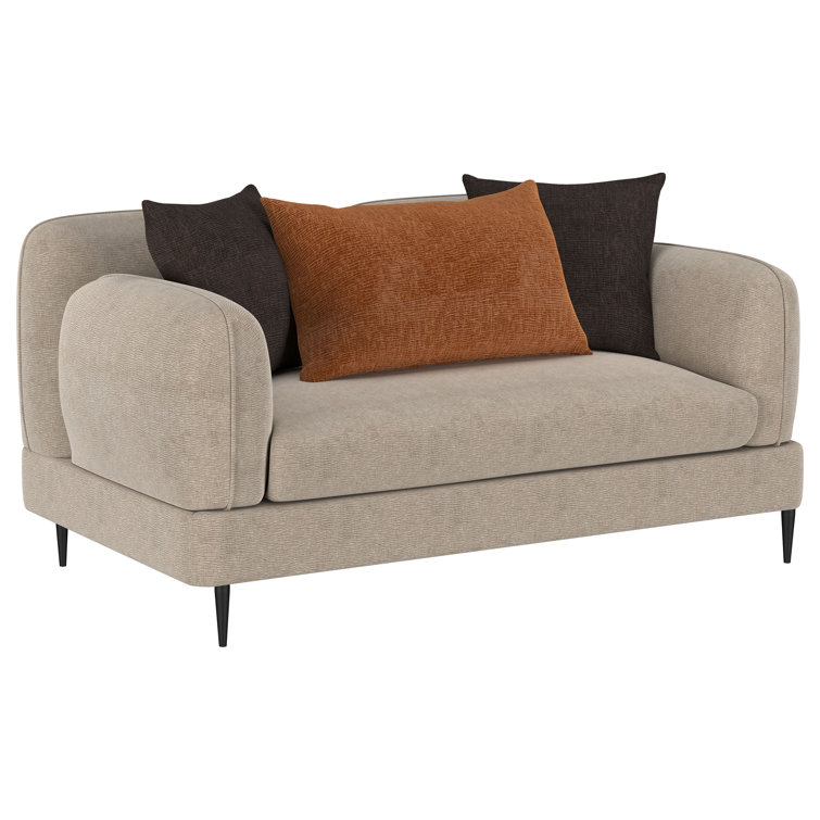 84" Green Chenille Sofa and Loveseat Set with Accent Pillows