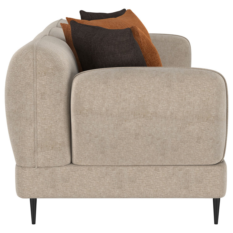 84" Green Chenille Sofa and Loveseat Set with Accent Pillows