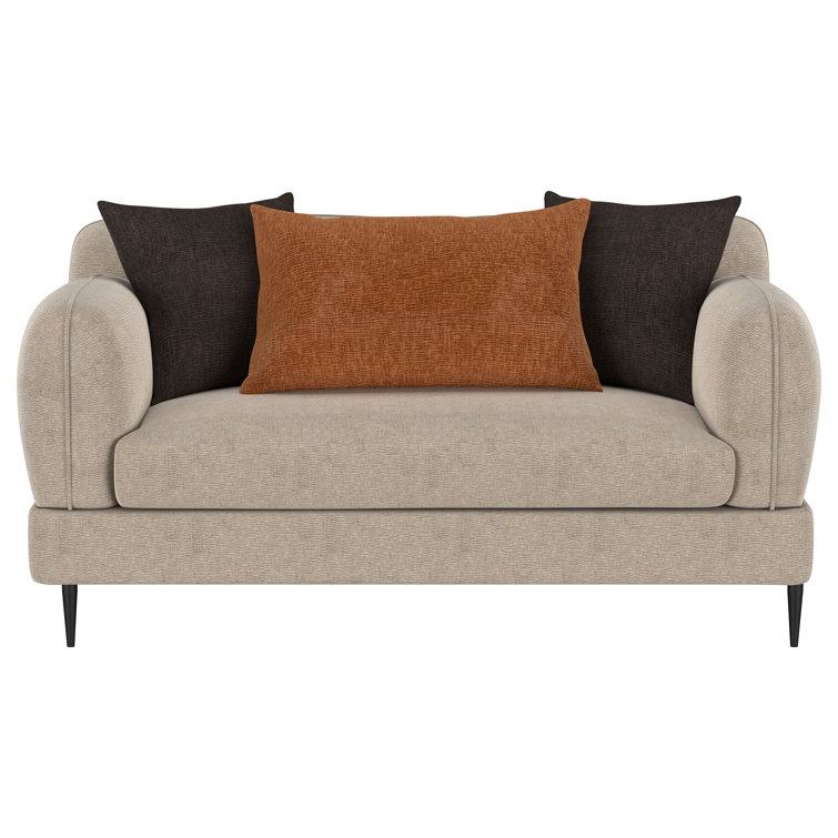 84" Green Chenille Sofa and Loveseat Set with Accent Pillows