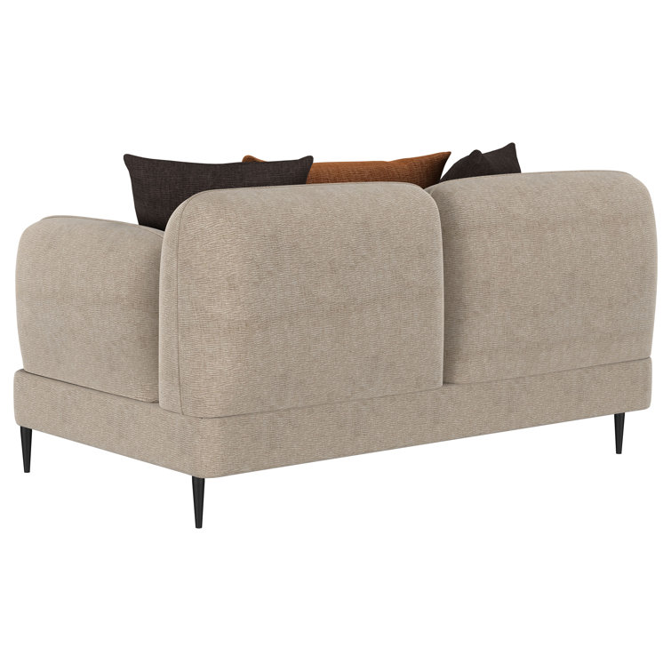 84" Green Chenille Sofa and Loveseat Set with Accent Pillows