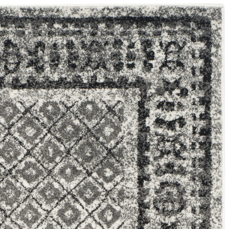 Ivory Soft Diamond Lattice 3'x5' Reversible Synthetic Rug