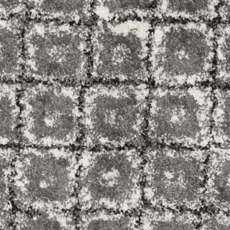 Ivory Soft Diamond Lattice 3'x5' Reversible Synthetic Rug