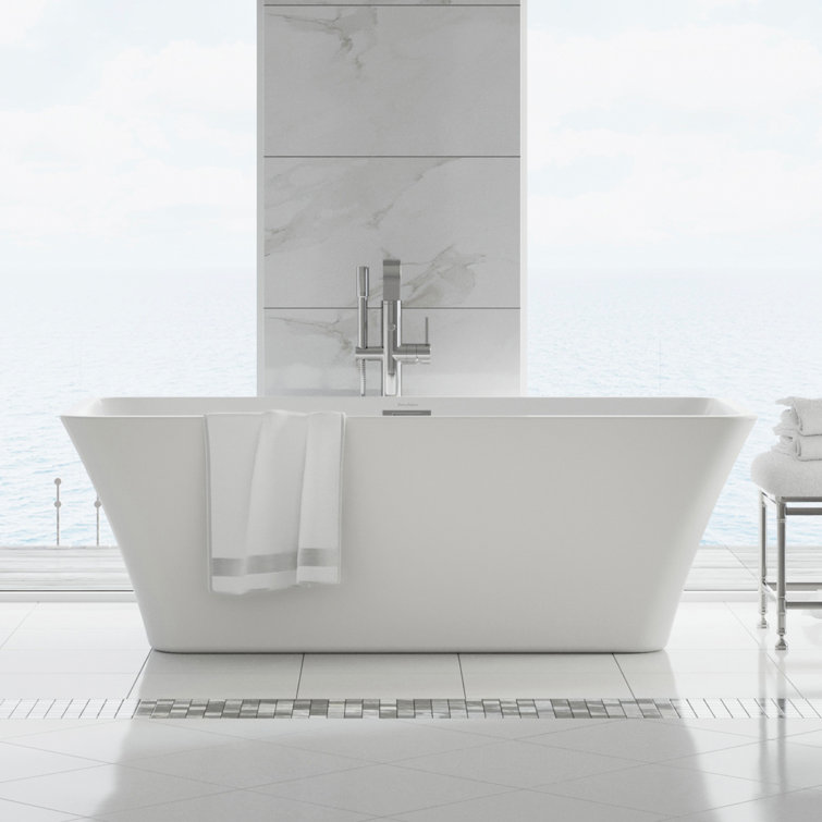 St. Tropez 67" White Acrylic Freestanding Bathtub