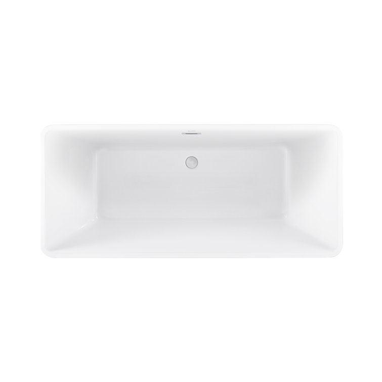 St. Tropez 67" White Acrylic Freestanding Bathtub