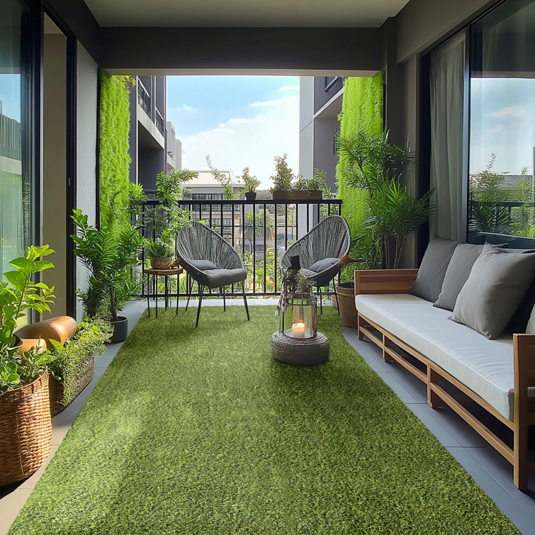 Emerald Green 6 ft x 8 ft Artificial Grass Rug