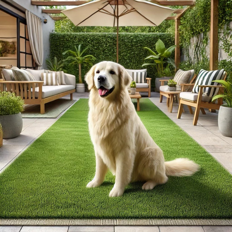 Emerald Green 6 ft x 8 ft Artificial Grass Rug