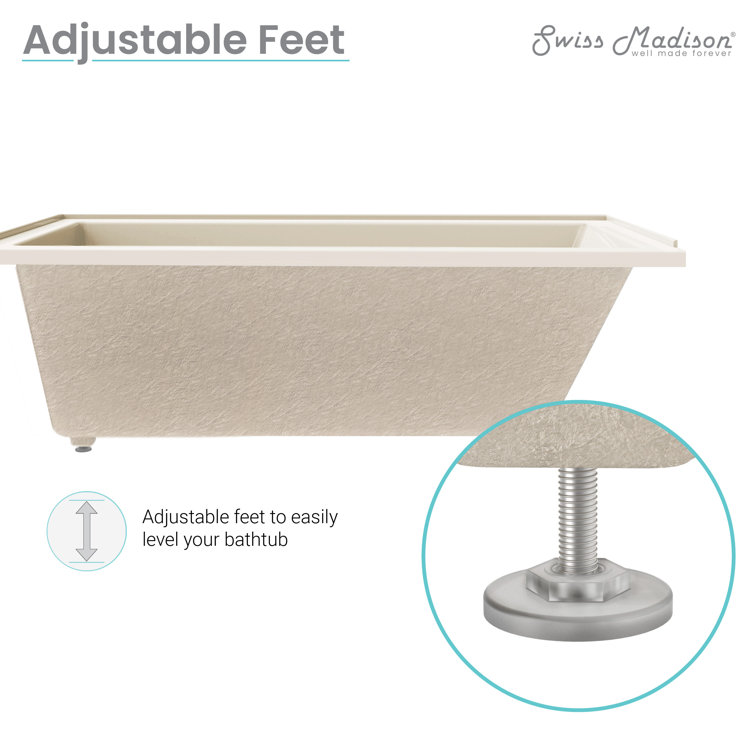 Voltaire 60" Bisque Acrylic Alcove Bathtub