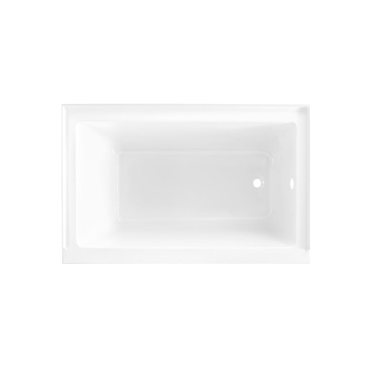 Voltaire Glossy White Acrylic Alcove Bathtub with Right-Hand Drain