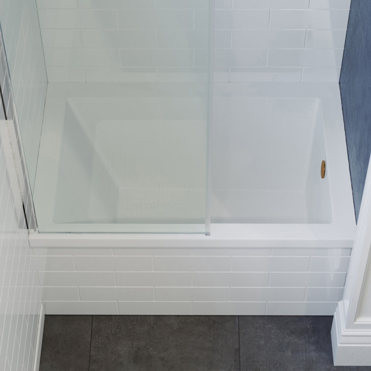 Voltaire Glossy White Acrylic Alcove Bathtub with Right-Hand Drain