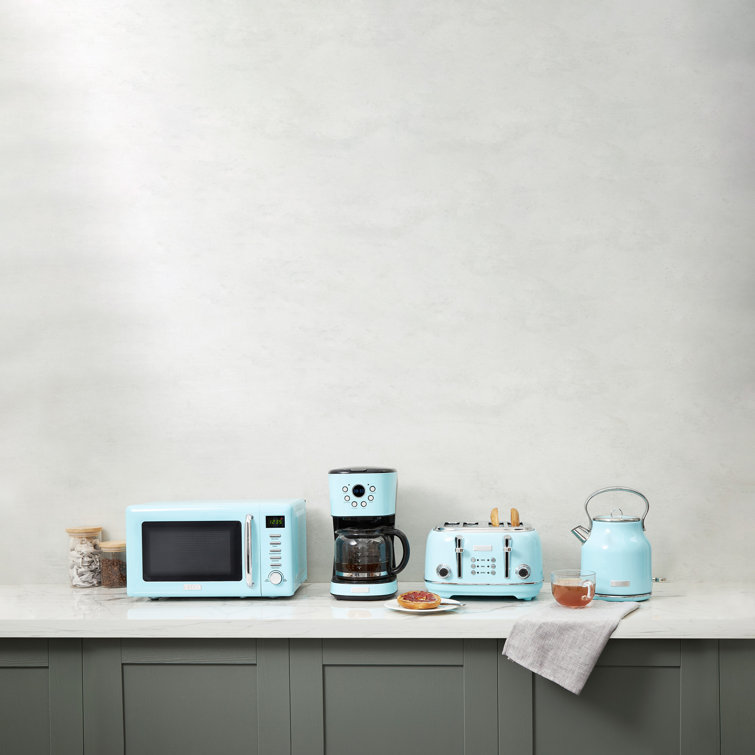 Turquoise Stainless Steel 1.8 qt Electric Kettle with Comfort Grip