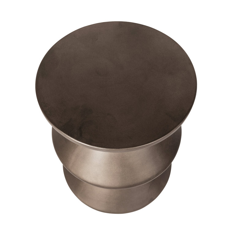 Bronze Concrete Accordion Silhouette End Table