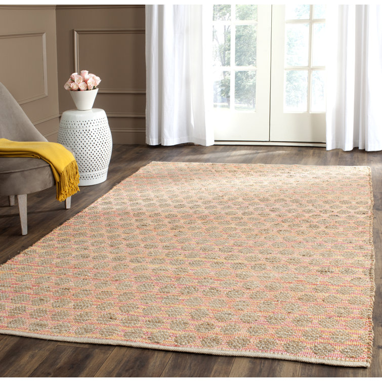 Hand-Woven Orange and Natural Cotton 4' x 6' Area Rug