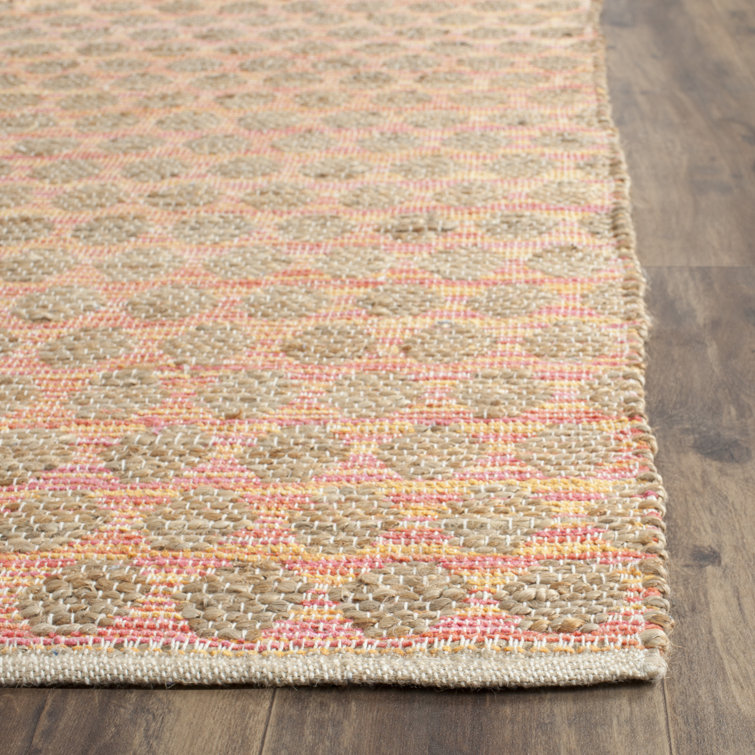 Hand-Woven Orange and Natural Cotton 4' x 6' Area Rug