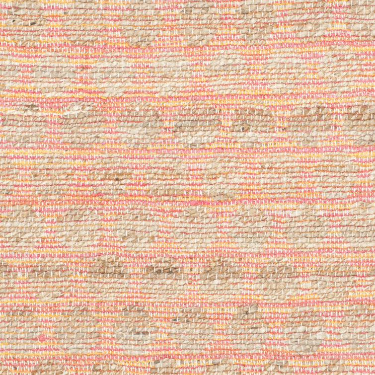 Hand-Woven Orange and Natural Cotton 4' x 6' Area Rug