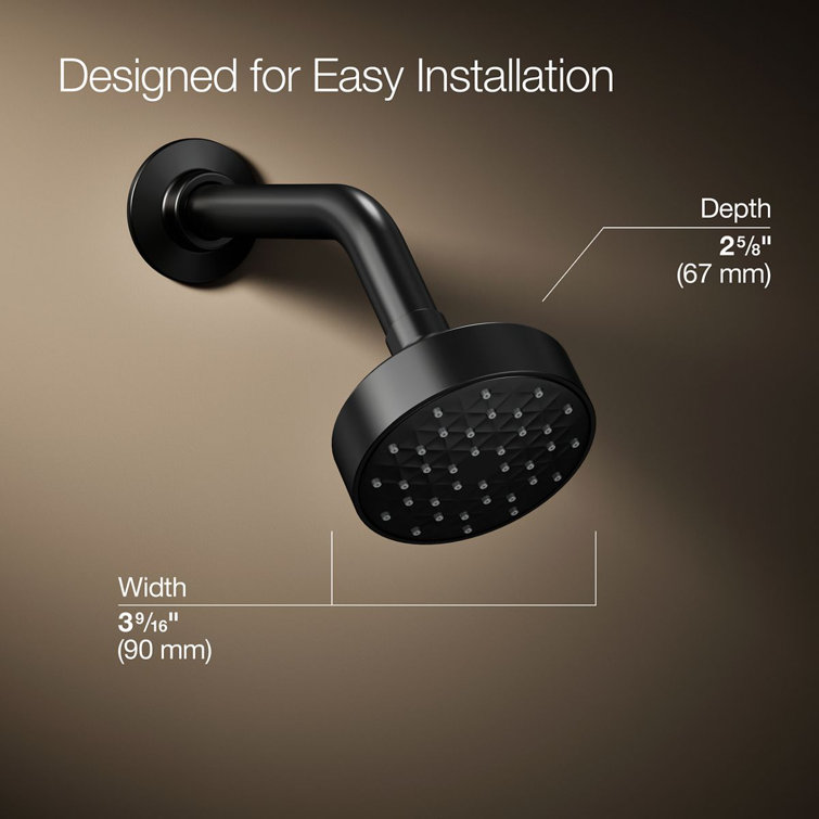 Matte Black Multi-Function Wall Mounted Shower Head