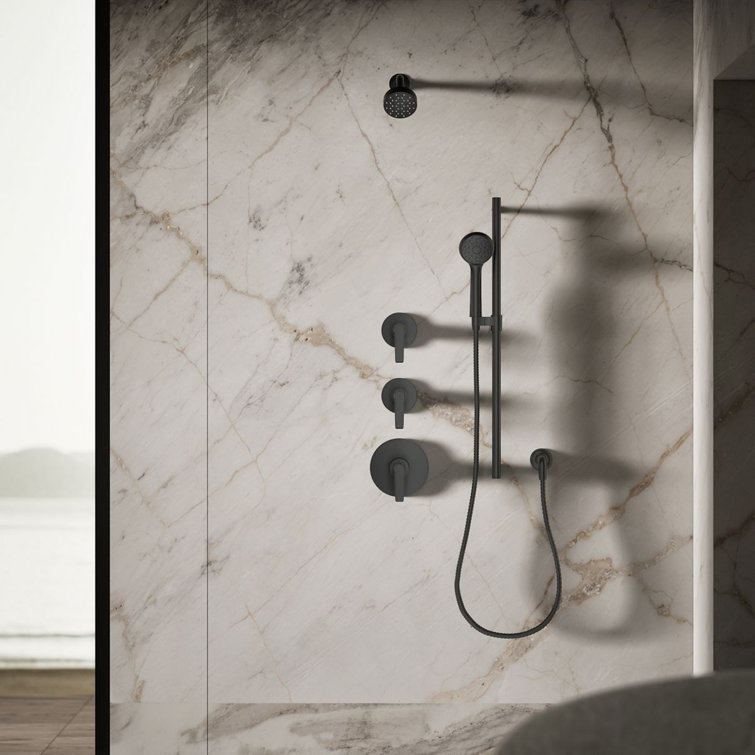 Matte Black Multi-Function Wall Mounted Shower Head