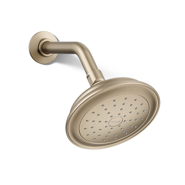 Vibrant Brushed Bronze Wall Mounted Shower Head with Katalyst Spray
