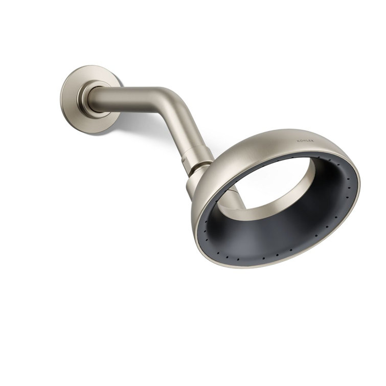 Vibrant Brushed Nickel Adjustable Wall Mounted Showerhead