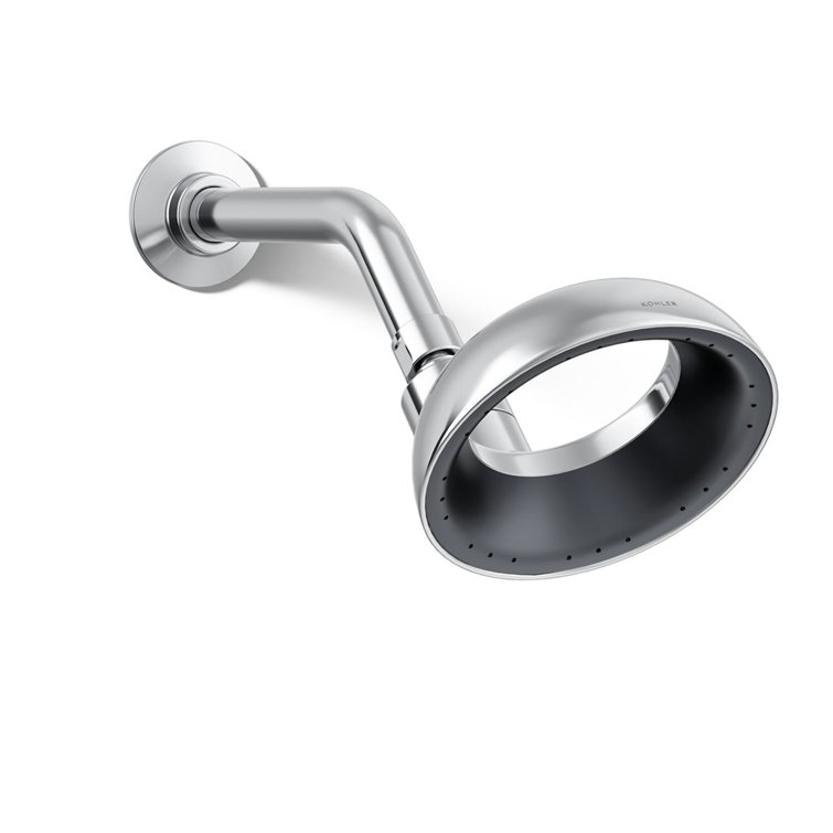 Polished Chrome Adjustable Height Wall Mounted Showerhead