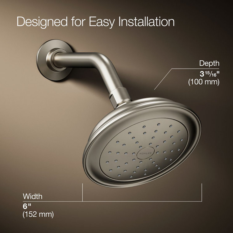 Artifacts Elegance Wall-Mounted Shower Head in Vibrant Brushed Nickel