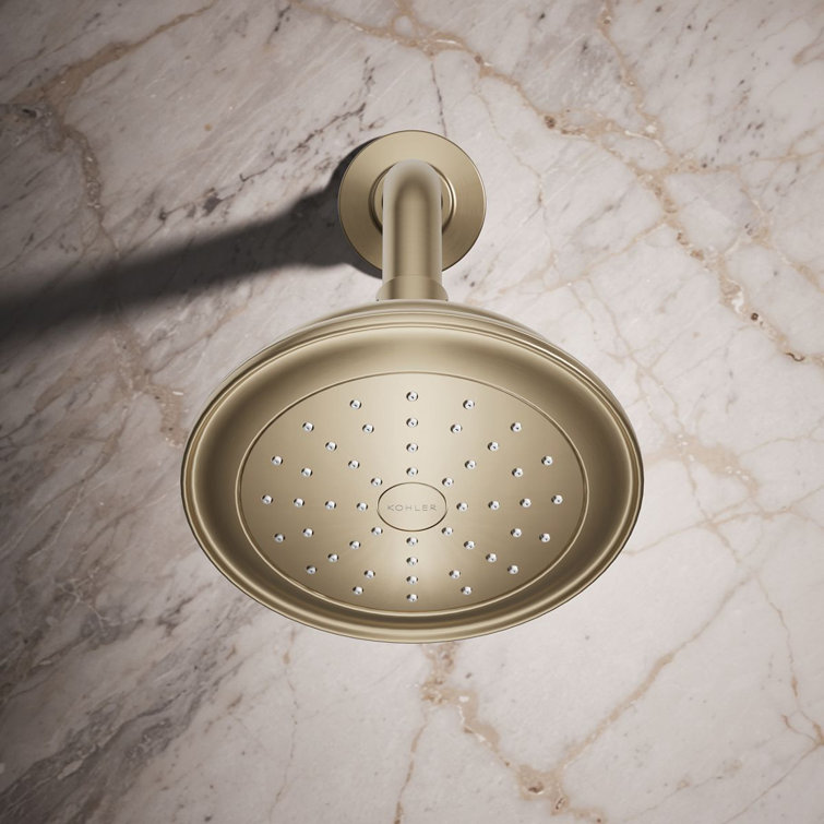 Vibrant Brushed Bronze Wall Mounted Shower Head with Katalyst Spray