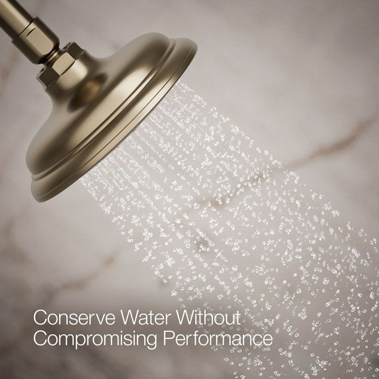 Vibrant Brushed Bronze Wall Mounted Shower Head with Katalyst Spray