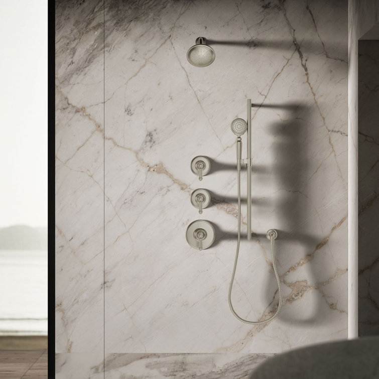 Artifacts Elegance Wall-Mounted Shower Head in Vibrant Brushed Nickel