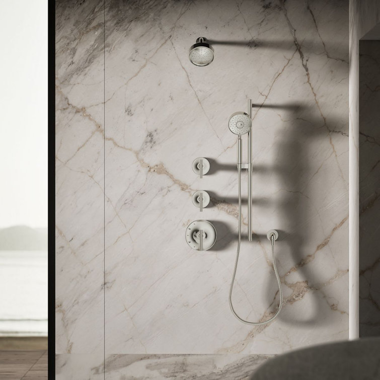 Polished Nickel Single-Function Wall Mounted Showerhead