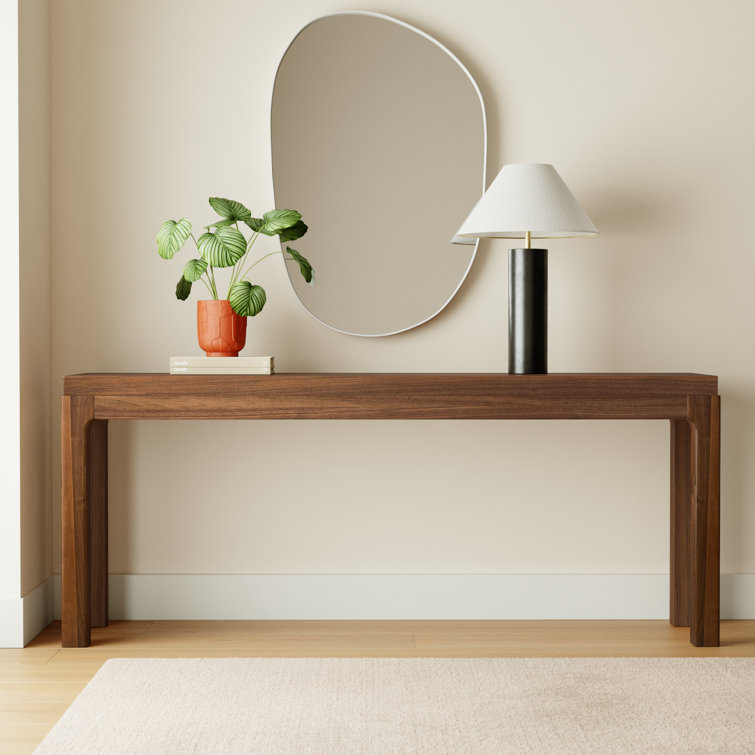Daniella Warm Walnut 78'' Modern Storage Console Table