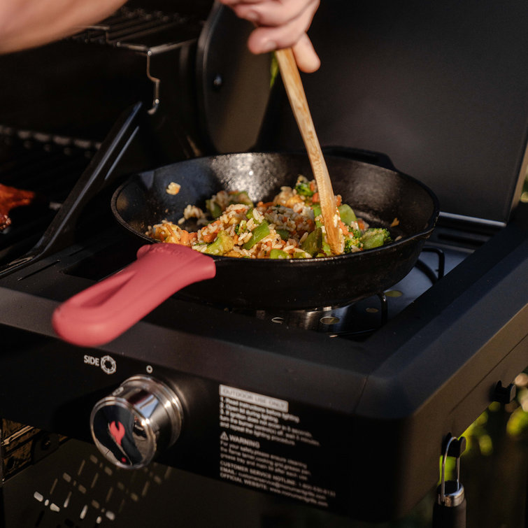 Mesa Black Stainless Steel 4-Burner Propane Gas Grill with Side Burner