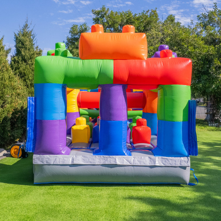 Colorful 20' Inflatable PVC Obstacle Course with Slide