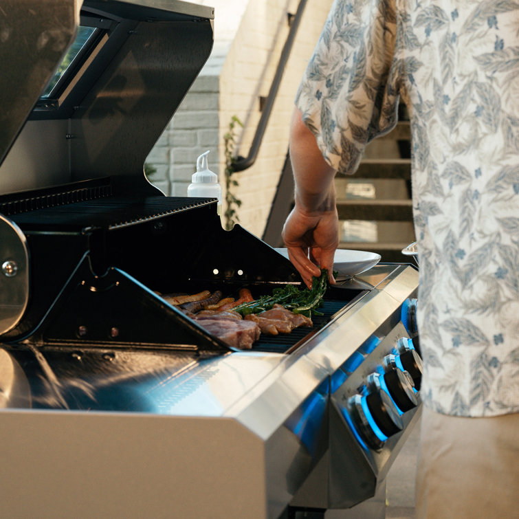 Mesa 300 Stainless Steel 3-Burner Propane Gas Grill with Side Burner