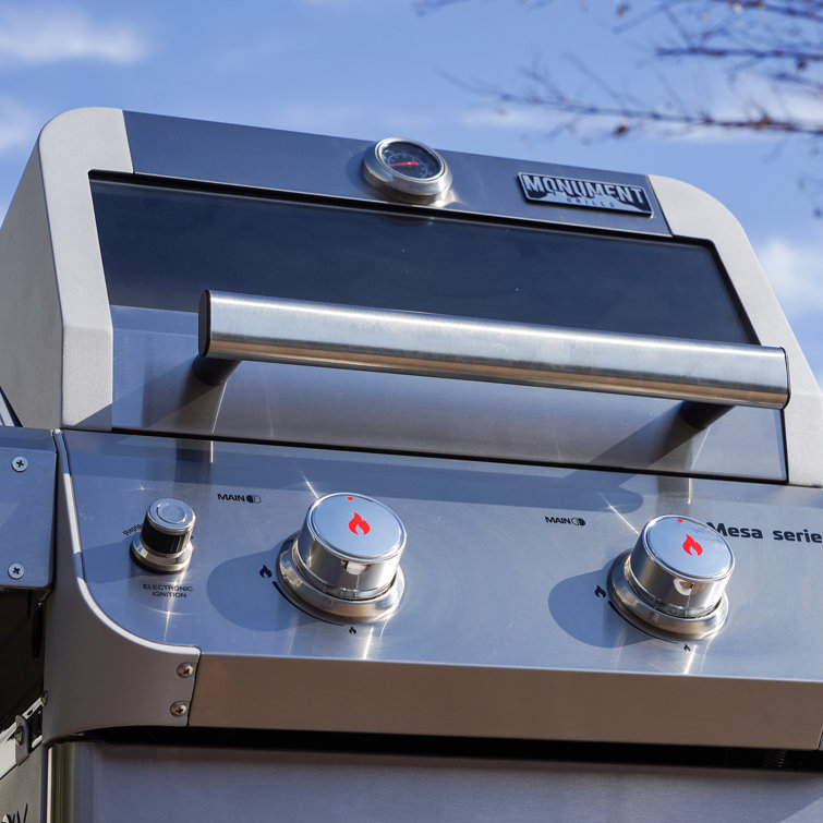 Mesa 2-Burner Stainless Steel Propane Gas Grill with LED Controls