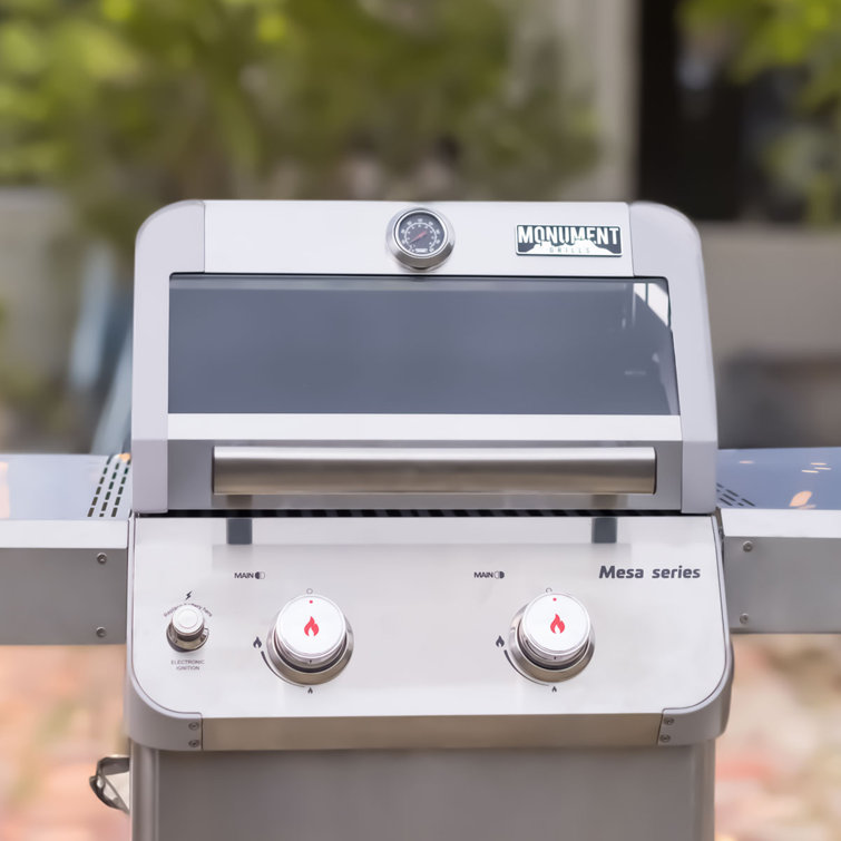 Mesa 2-Burner Stainless Steel Propane Gas Grill with LED Controls