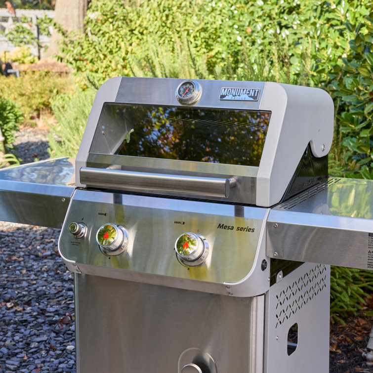Mesa 2-Burner Stainless Steel Propane Gas Grill with LED Controls