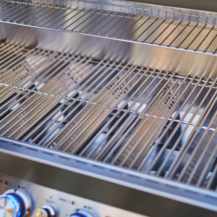 Monument 6-Burner Stainless Steel Propane Gas Grill with Side Burner