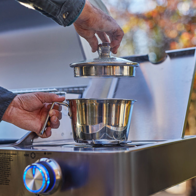 Monument 6-Burner Stainless Steel Propane Gas Grill with Side Burner