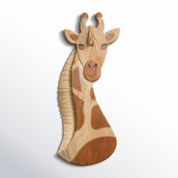 Handcrafted Wooden Giraffe Wall Decor for Nursery
