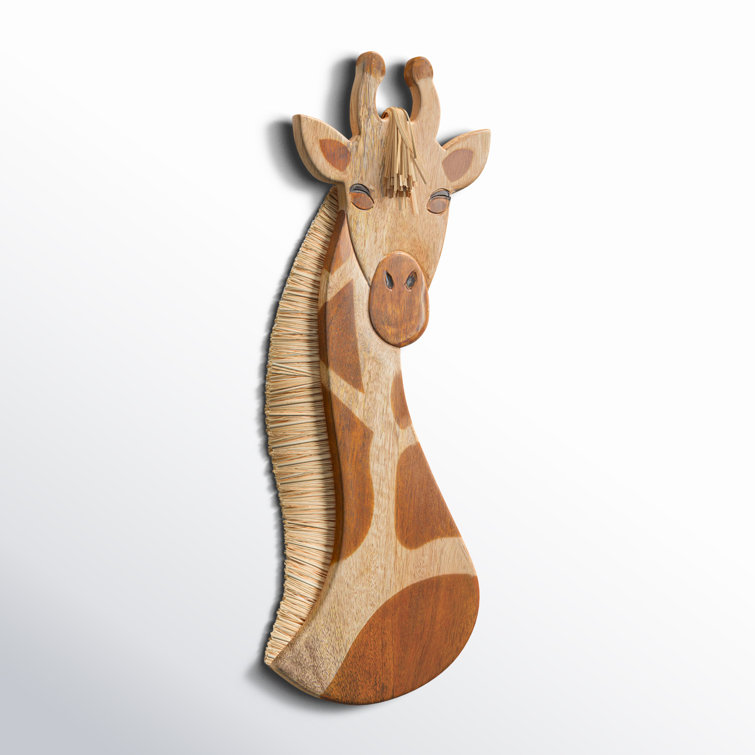 Handcrafted Wooden Giraffe Wall Decor for Nursery