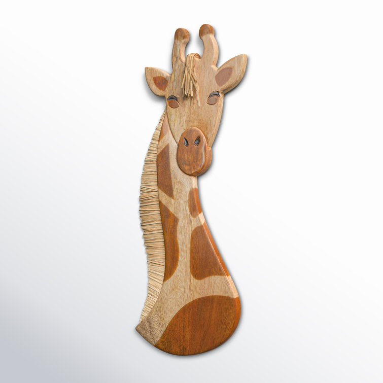 Handcrafted Wooden Giraffe Wall Decor for Nursery